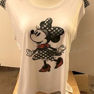 Black and white Minnie Mouse blouse.